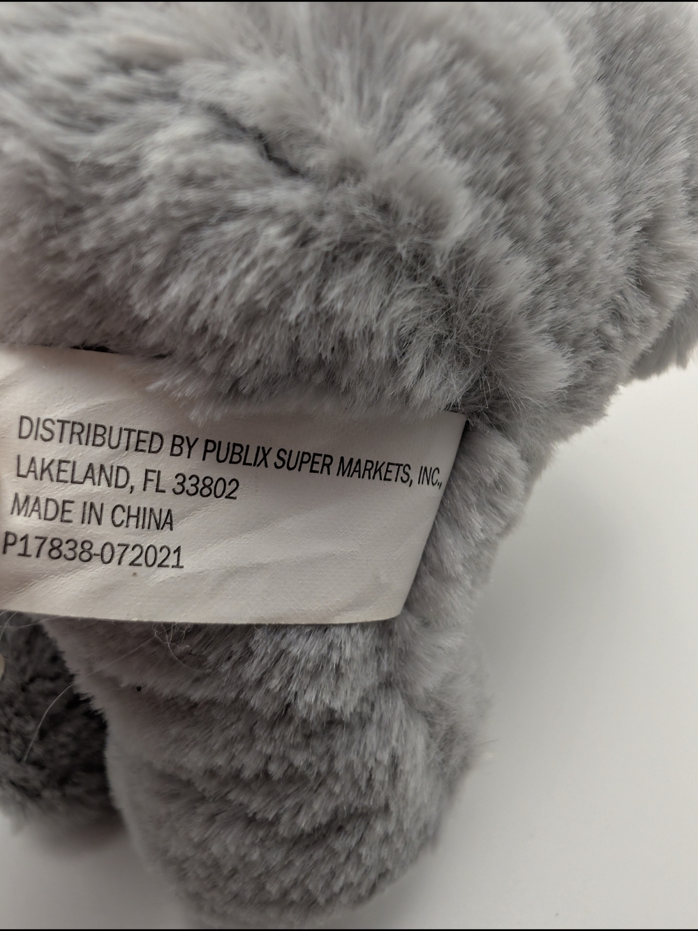 9" Plush Gray Rhinoceros Rhino With Bowtie Publix Supermarket - Picture 8 of 9